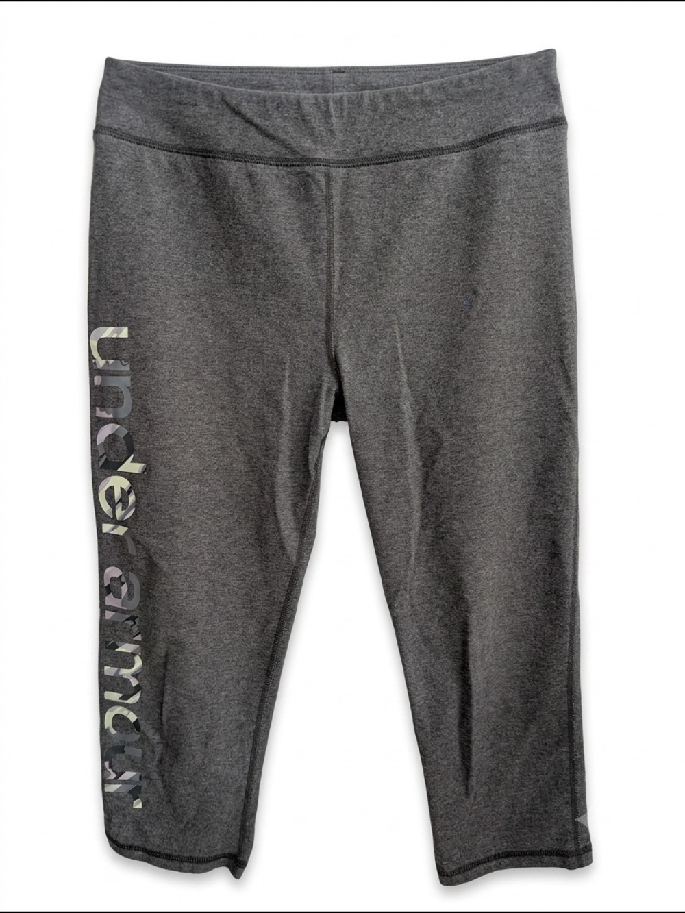 Under Armour Dark Gray Girls' Capri Leggings with Side Logo